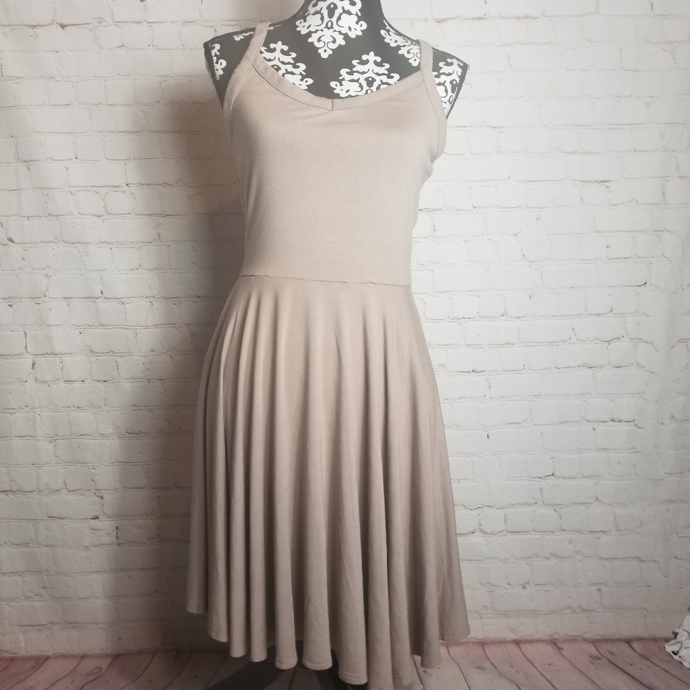 Cynthia Rowley Tan Fit and Flare Dress Size M